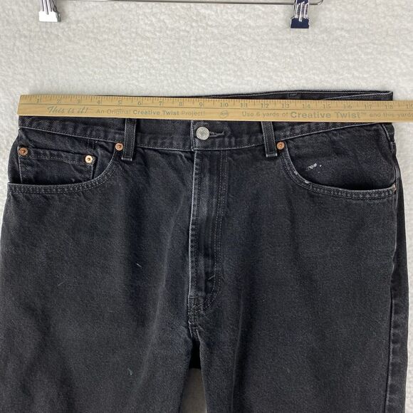 Levis Jeans Mens 38x32 (fit 36x29.5) Black 550 Relaxed Fit Loose Y2K Denim - Picture 15 of 16
